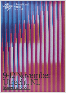 753568 Affiche voor de 17e editie van het muziekfestival Le Guess Who? te Utrecht.